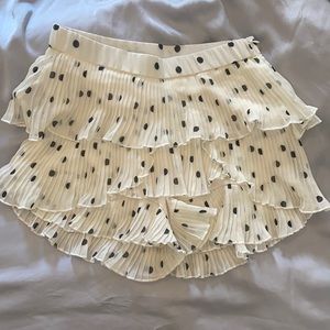Zara polka dot ruffle shorts